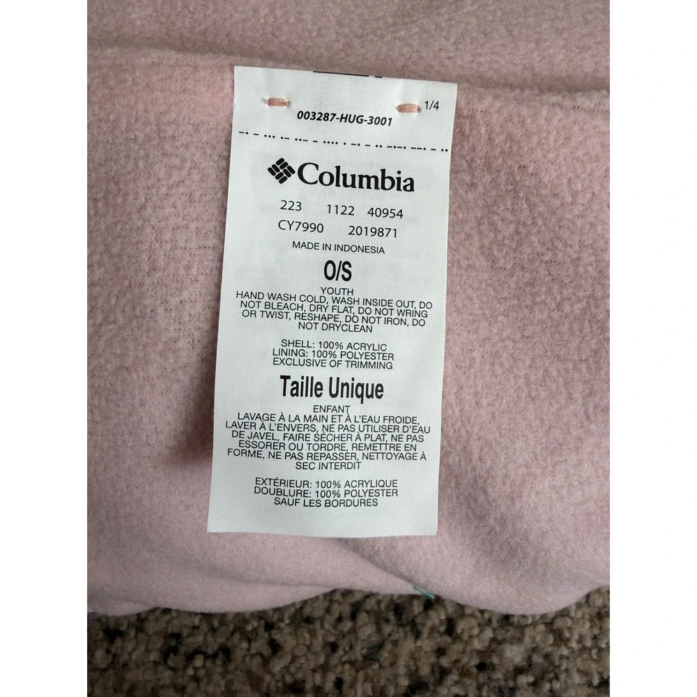 Columbia Beanie Youth Knit Pom Fleece Lined Winter Outdoor NEW